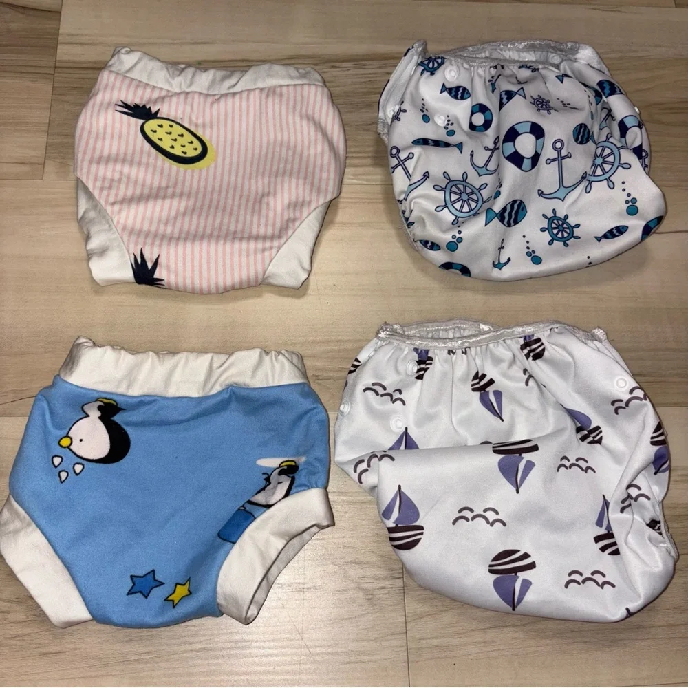 Baby Swim Diapers Size 12-18 months set of 4